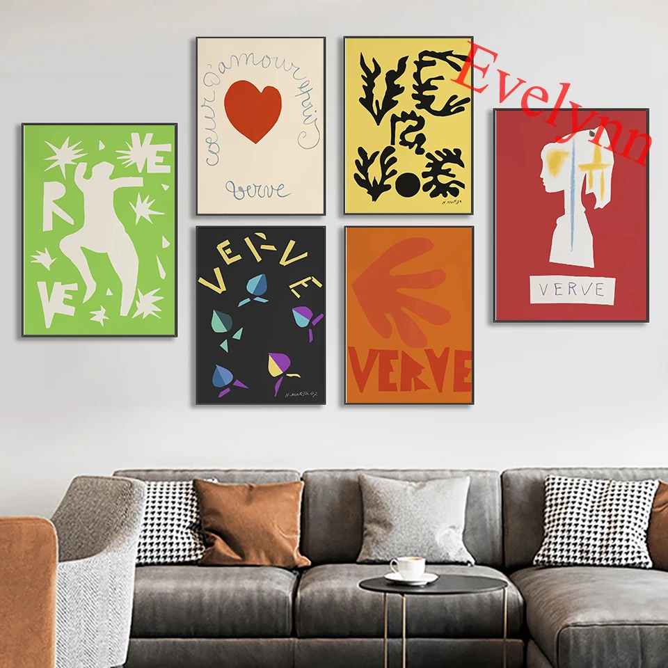 

Matisse Verve Edition Exhibition Poster, Matisse Woman, Modern Living Room Decor Canvas Nordic Wall Art Prints Unique Gift