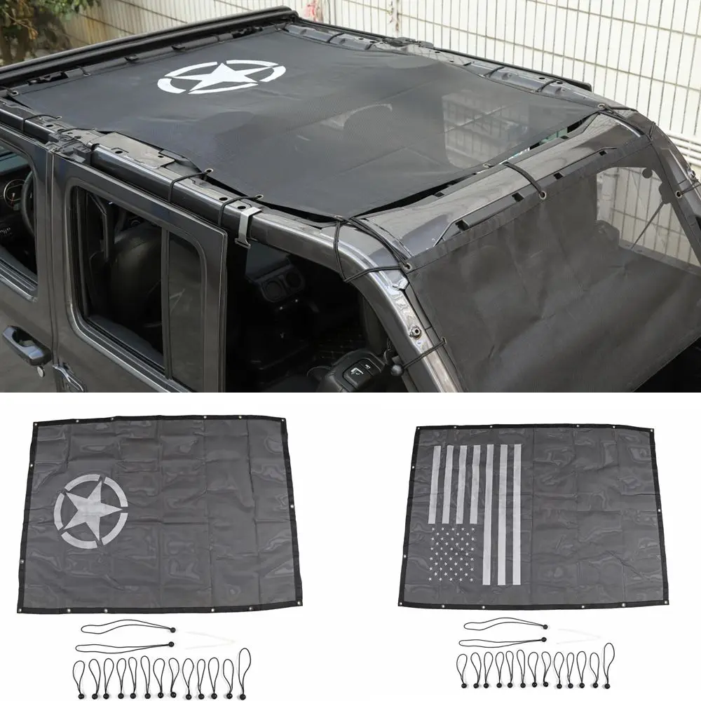 Автомобильный Топ солнцезащитный чехол для Jeep Wrangler JL 2018 багажник на крышу Защита
