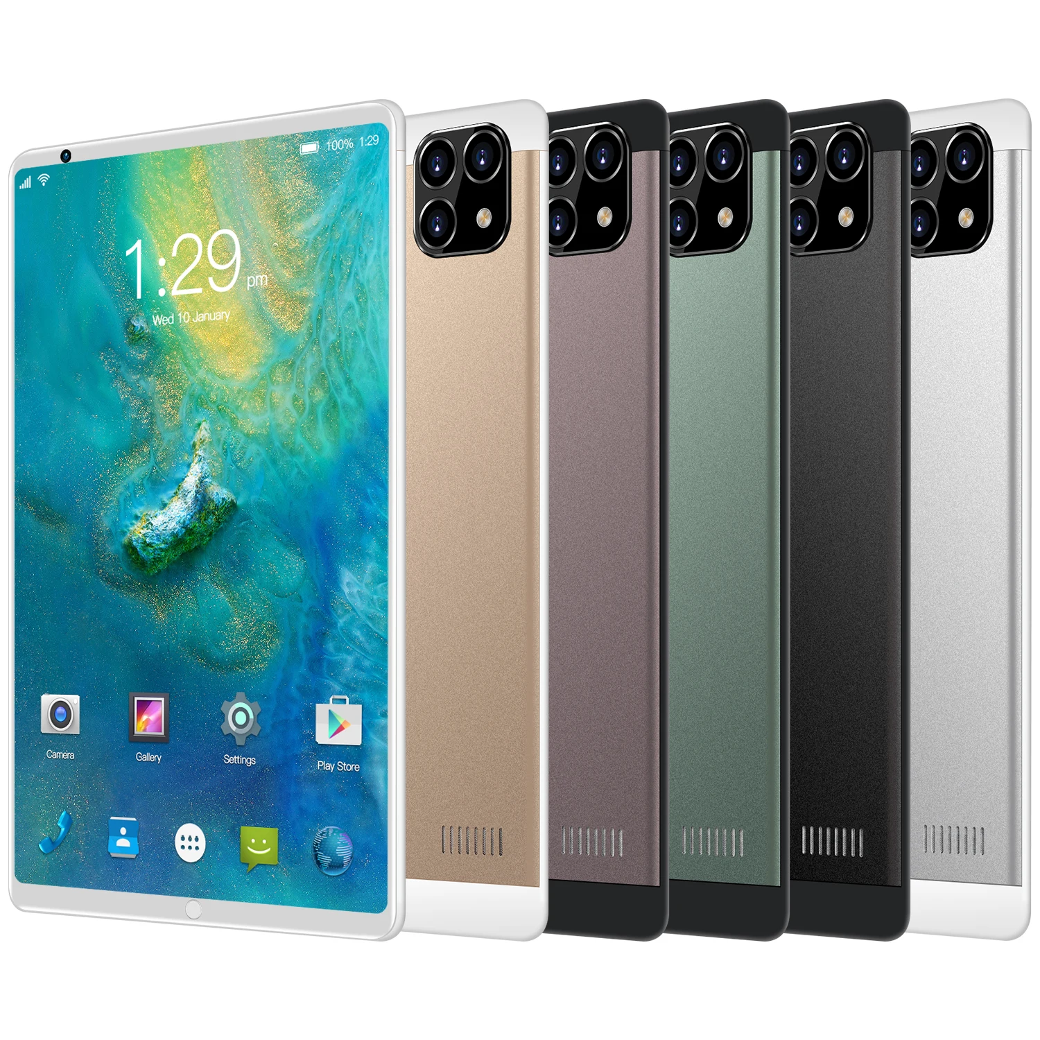 

Tablet PC 8.1 " with Android 9.0, Octa Core processor, Google Play, GPS phone calls, Wi-Fi and Bluetooth, 8" tempered glass, new