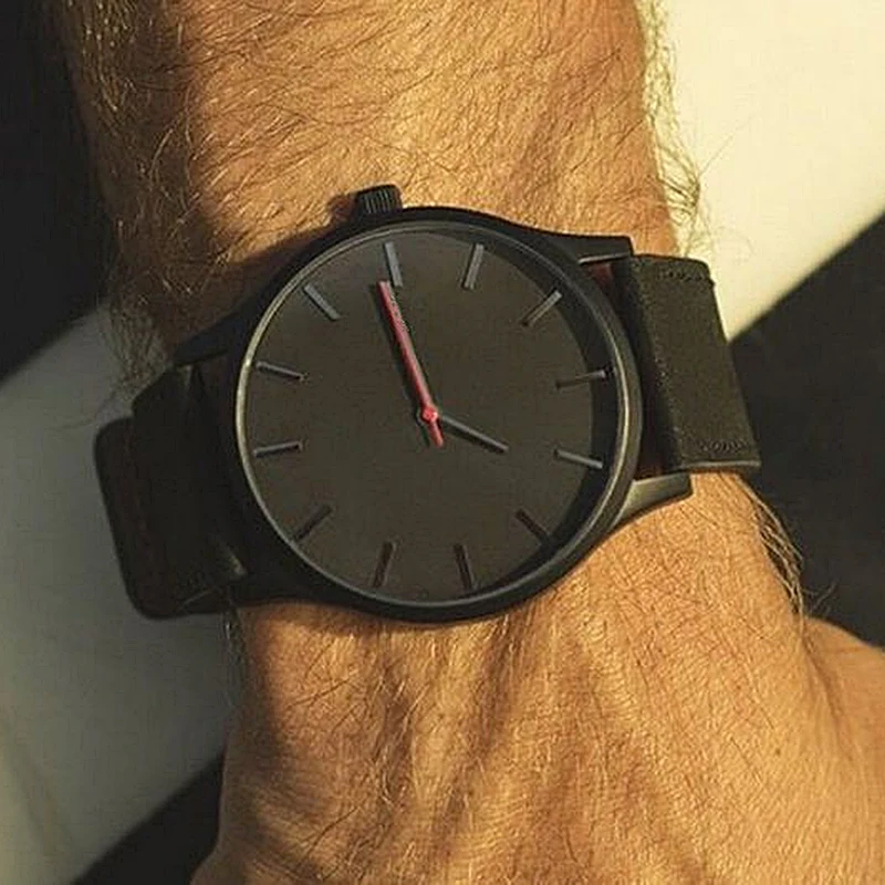 Часы reloj hombre 2020 модные мужские часы спортивные с кожаным ремешком кварцевые без