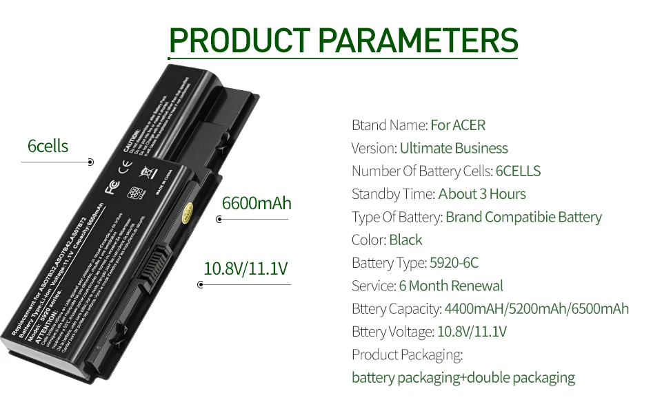 ApexWay 11,1 v аккумуляторная батареядля ноутбука acer Aspire AS07B31 5220 5230 5235 5300 5310 5315 5320 5330 5520 5520G 5920 6530G 6930 6930G