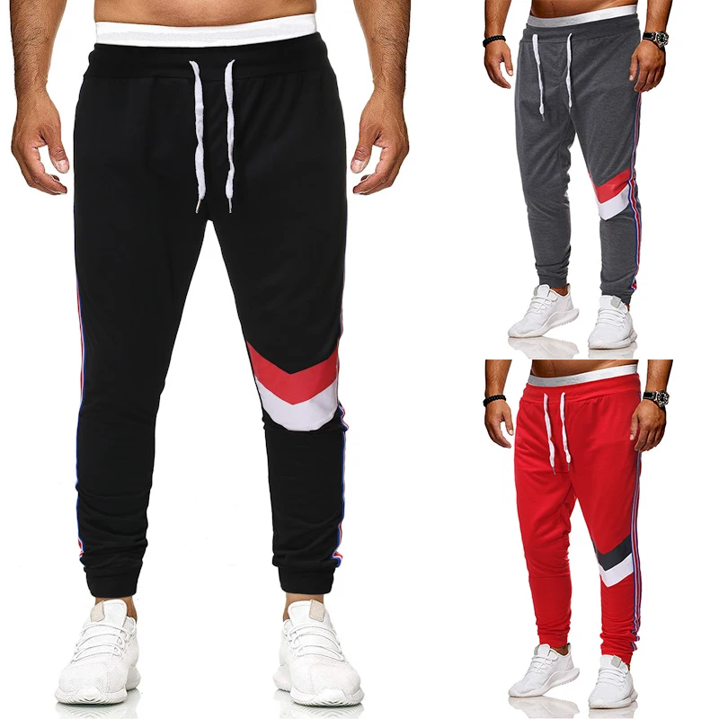 2019 модные повседневные Свободные Лоскутные Мужские Брюки с карманами для спорта