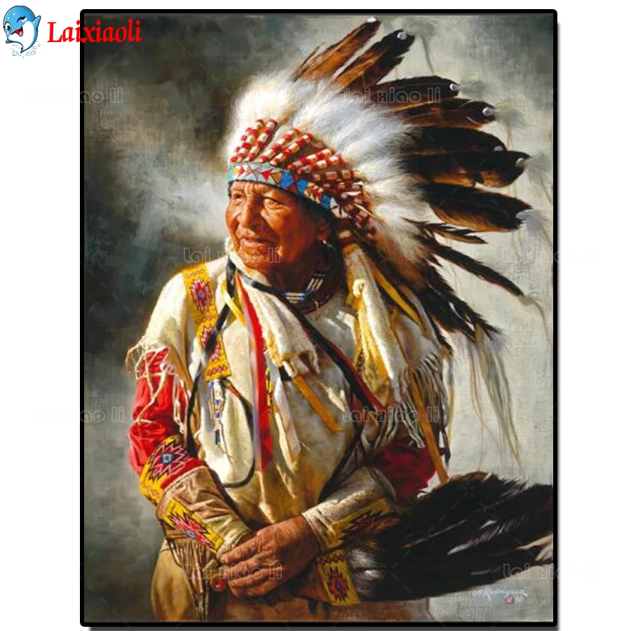 Алмазная живопись 5d &quotсделай сам&quot индейский женский этнический родной алмаз