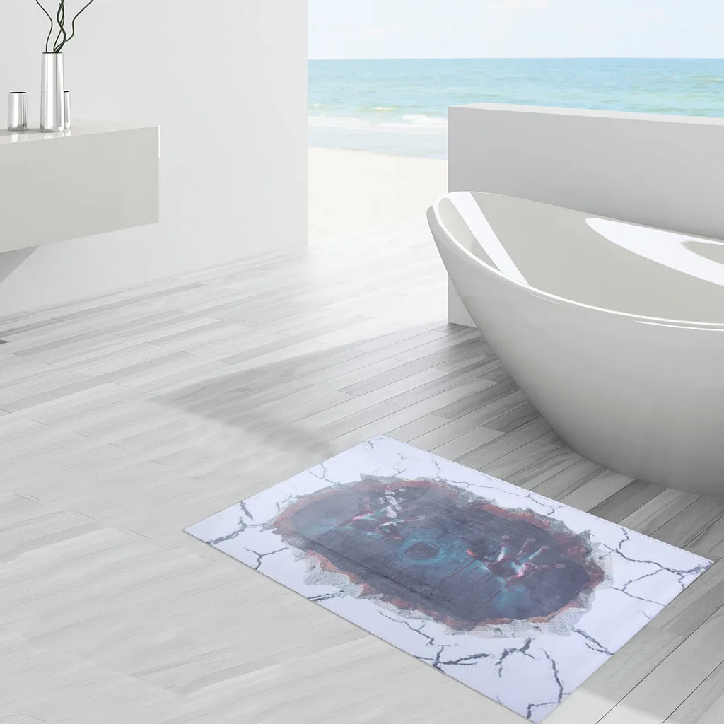 Подарок на Хэллоуин коврик для ванной ужасный Забавный Коврик двери дома сада