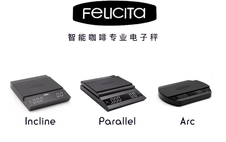 Felicita Parallel coffee scale with Bluetooth digital scale pour coffee Electronic Drip Coffee Scale with Timer