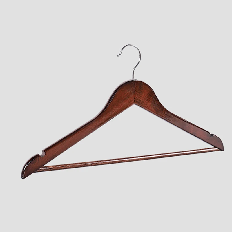 8 Pieces Adult Solid Wood Hangers Clothing Store Retro Display Clothes Support Hotel Non-Slip | Дом и сад