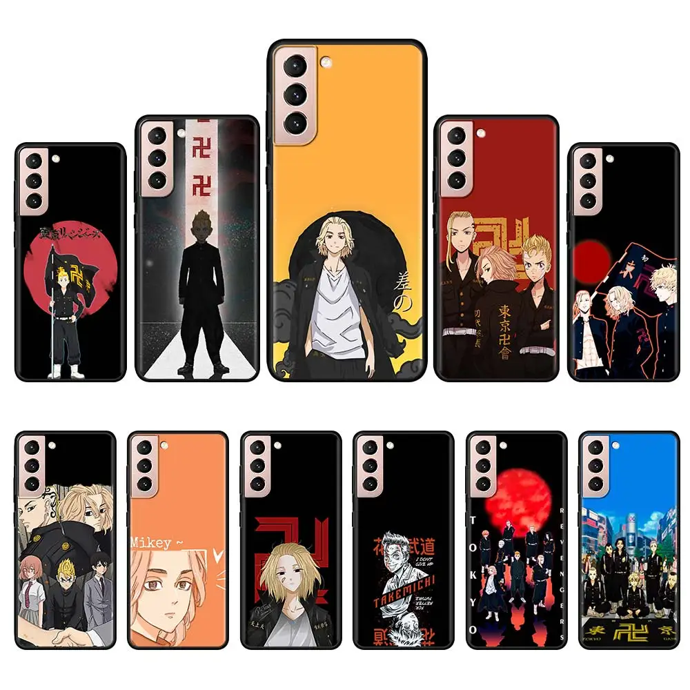 

Tokyo Revengers Cool Silicone Phone Case Cover for Samsung Galaxy S21 S20 Ultra S10 Lite S9 Plus S20 FE S10e Black Soft Coque