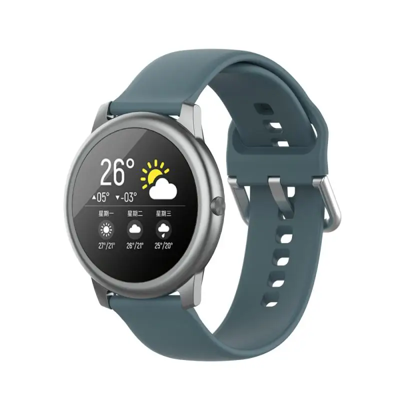 

Smart Watch Pure Color Silver Buckle Strap Sports Two-color for Xiaomi Haylou Solar LS05 unisex medium size adjustable