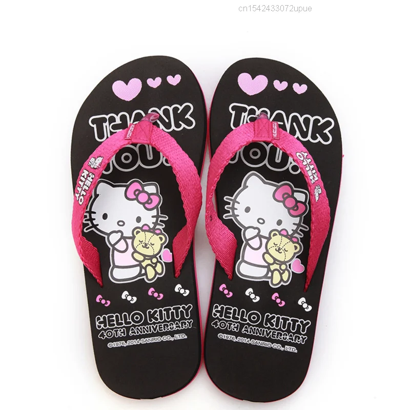 Женские шлепанцы Sanrio Kawaii Y2k розовые Hello Kitty уличные сланцы дамские мюли женская