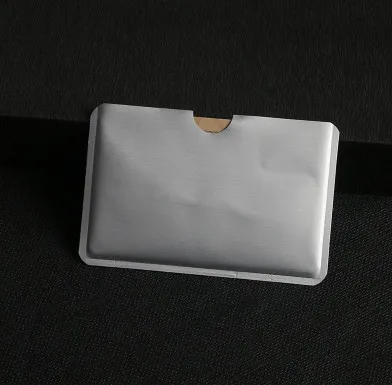 HJKL 6 шт. Rfid кошелек блокирующий замок держатель для банковских карт Id Чехол для банковских карт защита металлический кредитный NFC Держатель алюминий 6,3*9,1 см