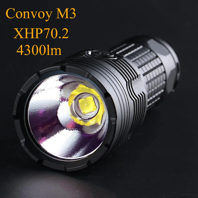 Конвой M3 Cree xhp70.2 вспышка светильник высокий мощный 26650 Linterna Фонарик светодиодный
