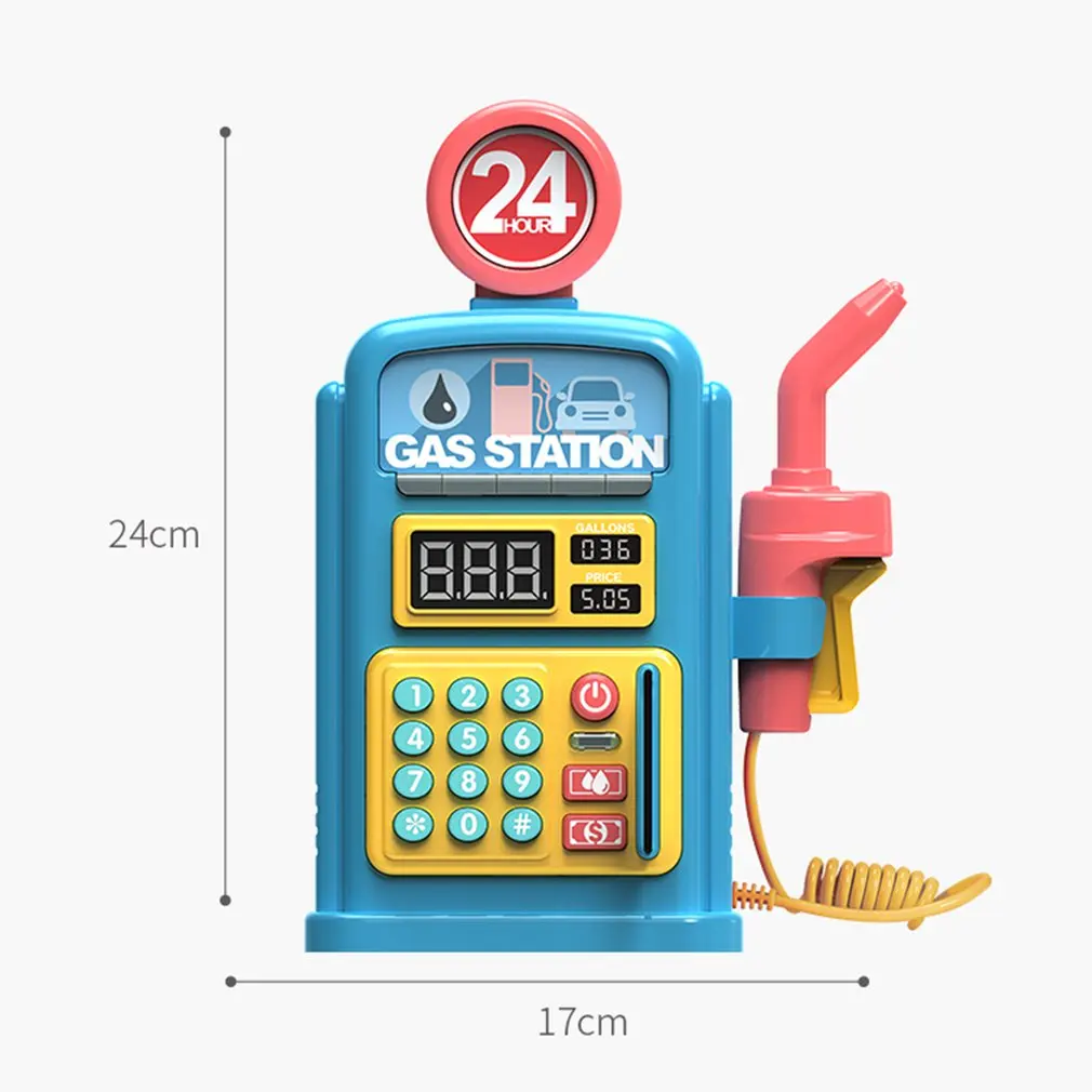 

Simulation Gas Station Scene Model Toys Sound Light Music Children's Gifts Early Learning Education Toy