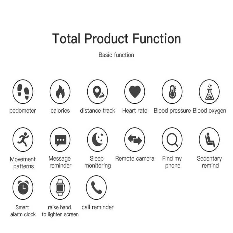 

2020 New Men or women Smart Watch Blood Pressure Detector Bluetooth wristband watch Waterproof Sport Tracker For Android Ios