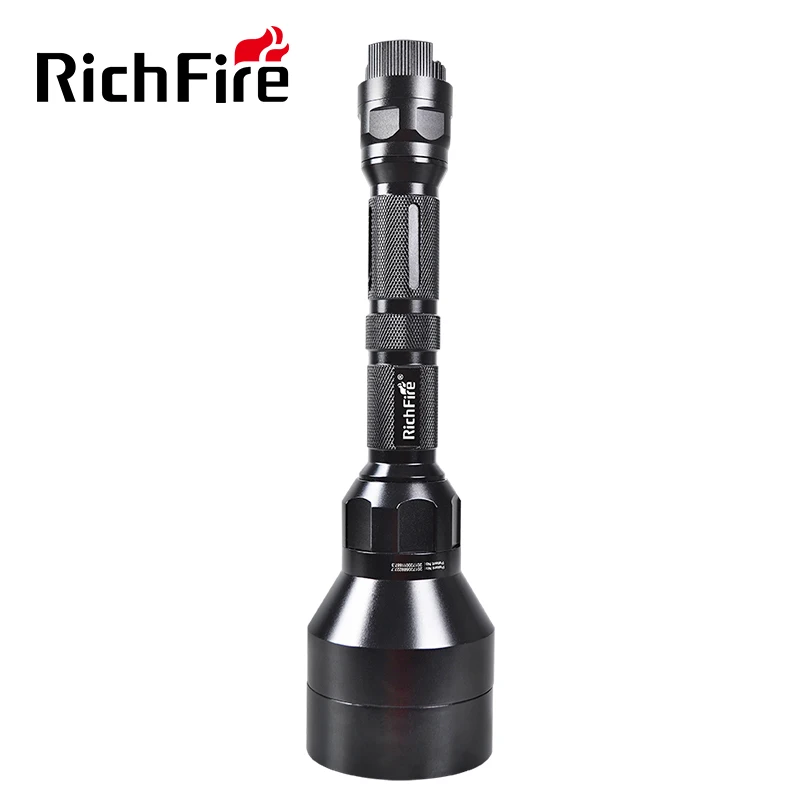 RichFire Dimmer Torch Light Cree XPE2 G3-R3 Green,Red,White Led Hunting Flashlight by 18650 Battery for Camping Self Defense enlarge