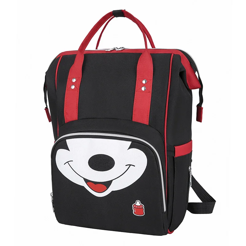 

Сумка для детских подгузников Disney, вместительная изолированная сумка для детской коляски, дорожный рюкзак для ухода с Микки Маусом