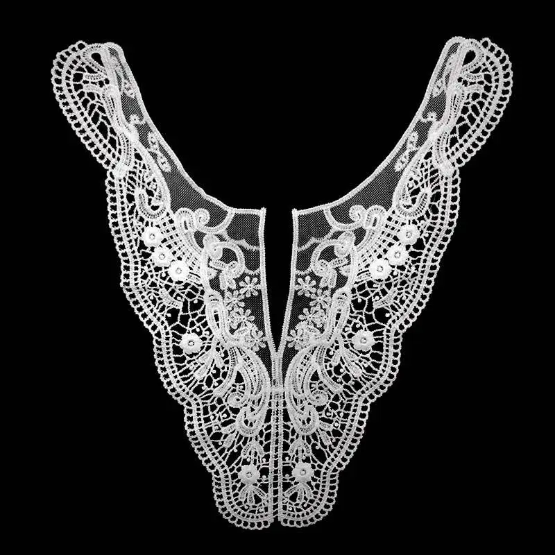 Африка роскошный черный цветок кружевной воротник 3D хлопок ткань нашивки DIY