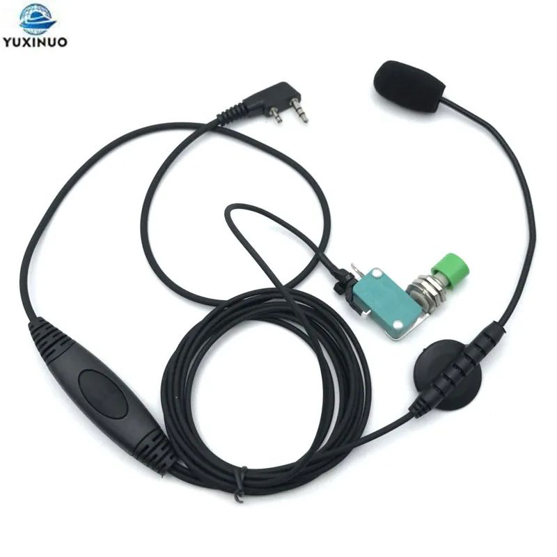 2-контактный Портативный Hands-free палец PTT Mic Микрофон для Baofeng UV-5R UV5R серии BF-888S рации