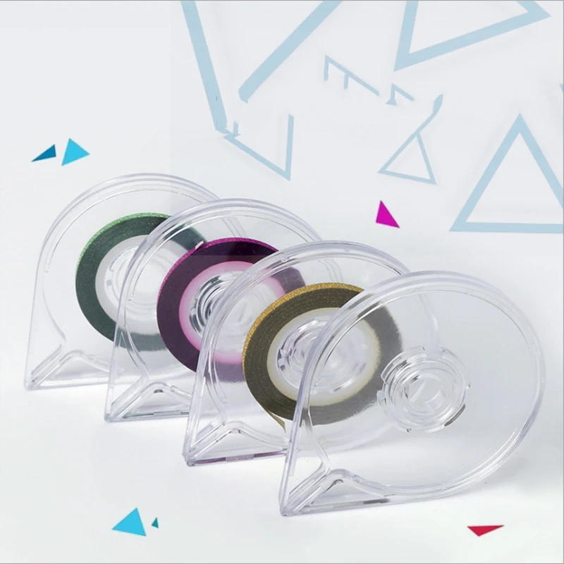Новые прозрачные для ногтевого дизайна ленточный Футляр полосатая наклейка