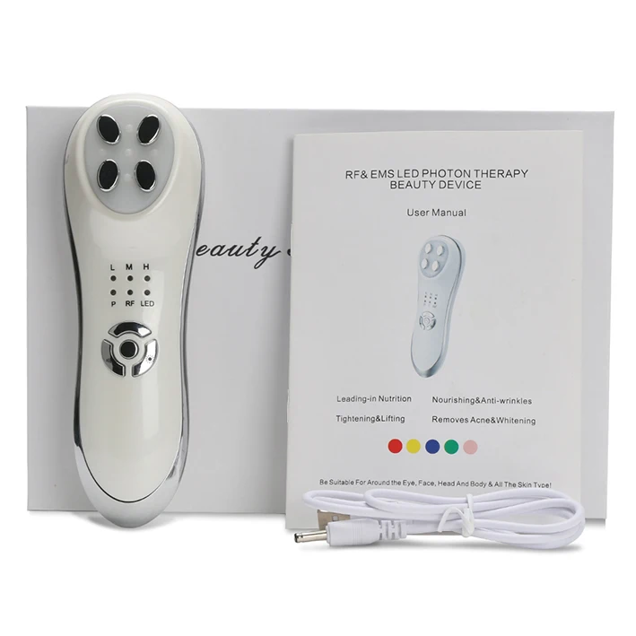 With Gift Box Уход за кожей лица rf EMS Электропорация светодиодный, фотонный косметическое терапевтическое устройство против старения подтяжки лица Инструменты для глаз - Цвет: With Gift Box