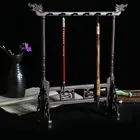 Усовершенствованная Китайская каллиграфия, кисти, держатель для ручки, подставка из розового дерева, 12 крючков, кисти, подвесные простые искусственные ручки, подставка для ручки
