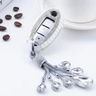 Роскошный Бриллиантовый чехол ключа дистанционного управления автомобилем чехол в виде ракушки для Nissan Qashqai J10 J11 X-Trail t31t32 ногами Tiida Pathfinder Murano Note, Juke