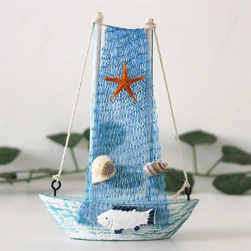 4 шт. 15 см мини Парусник модель орнамент средиземноморская рыбацкая лодка стиль
