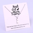 Лучшие ожерелья в виде кошек, мамы, лапы, любителей животных, женщин, мужчин, унисекс, модные ювелирные изделия, рождественский подарок, Прямая поставка
