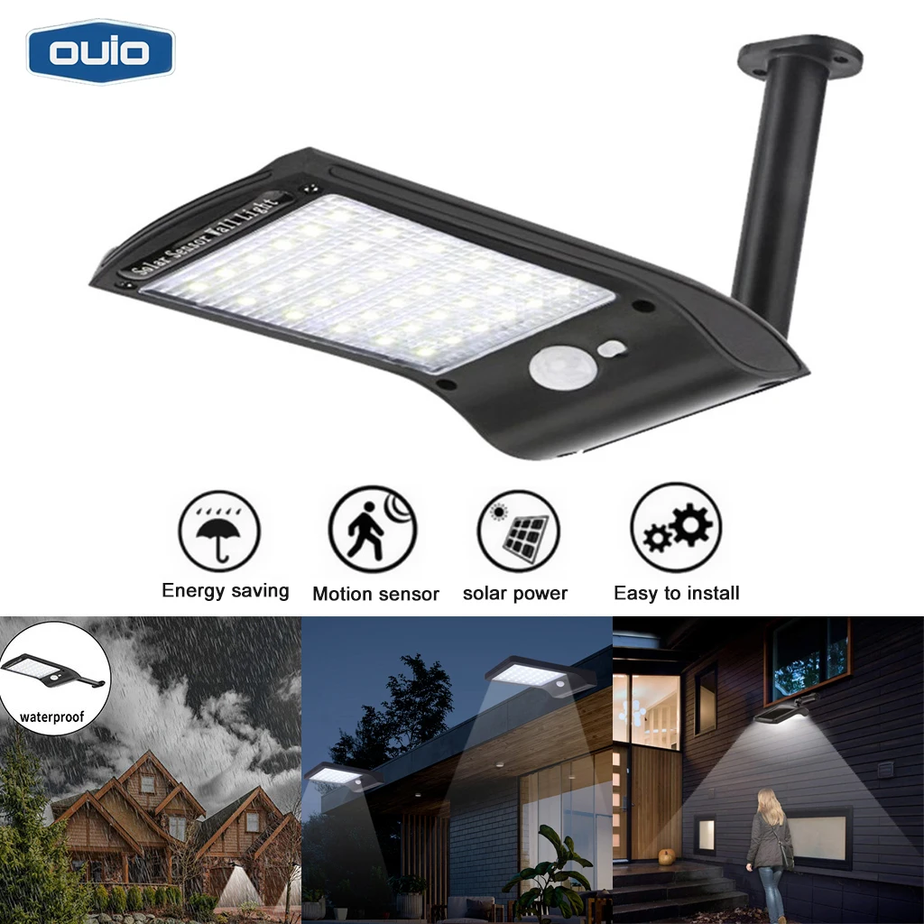 

Solar Sensor Wall Light 36 LED Night Light PIR Motion Sensor Waterproof Outdoor Intelligent Lighting Courtyard Street Light