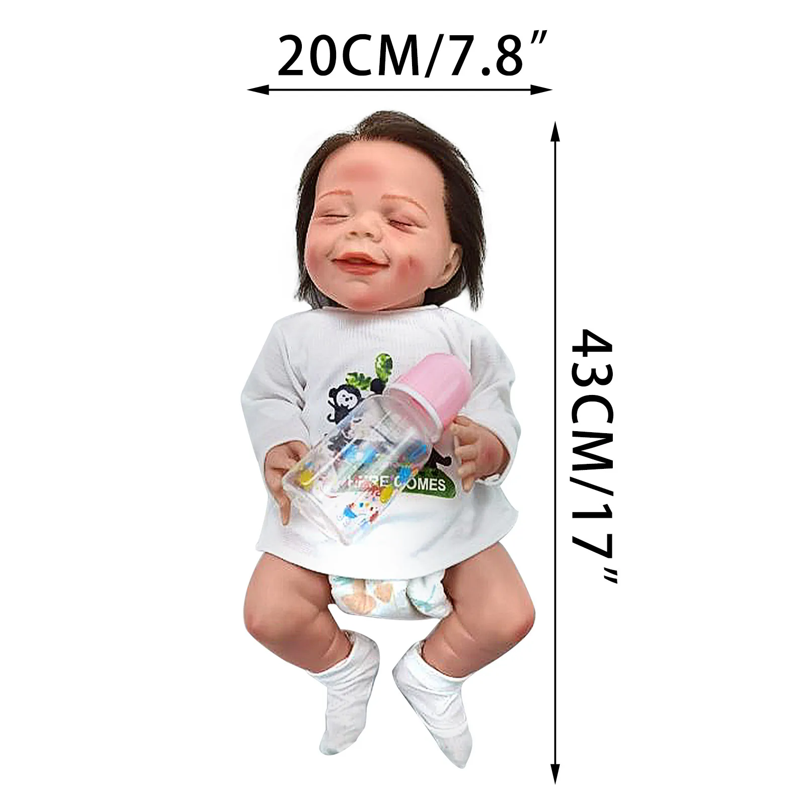 

Easy To Care Washable Silicone Doll Soft Cute Doll Like A Real Baby Kids Toys Birthday Gift