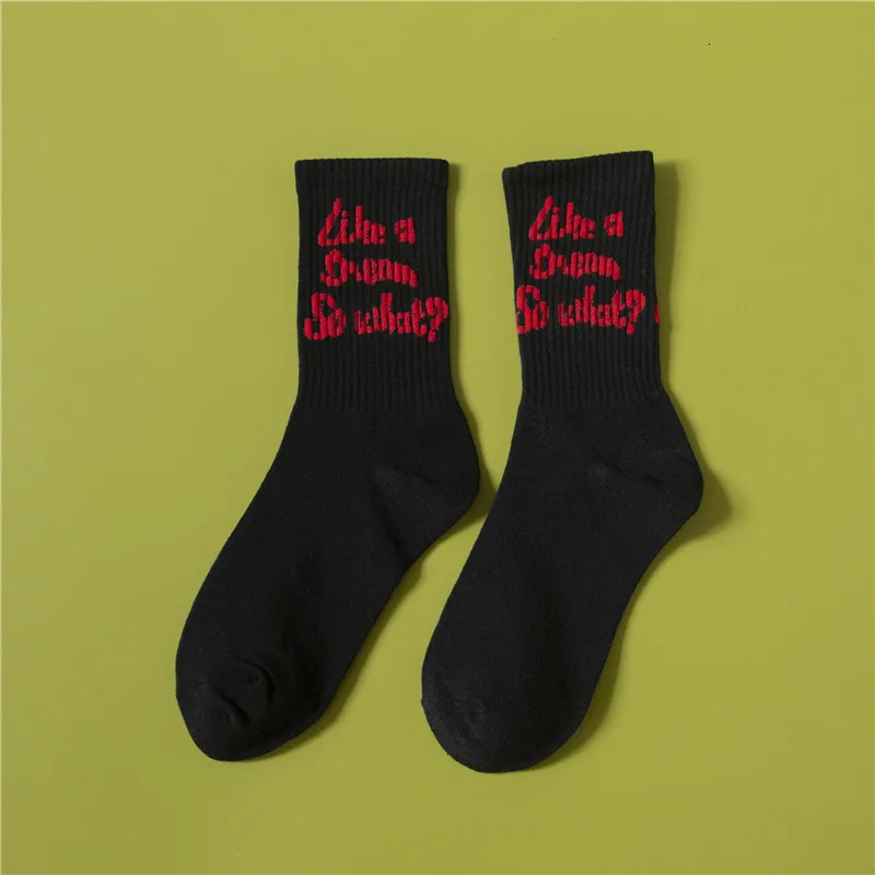 Ins модные однотонные женские носки в стиле хараджуку с надписью зимние