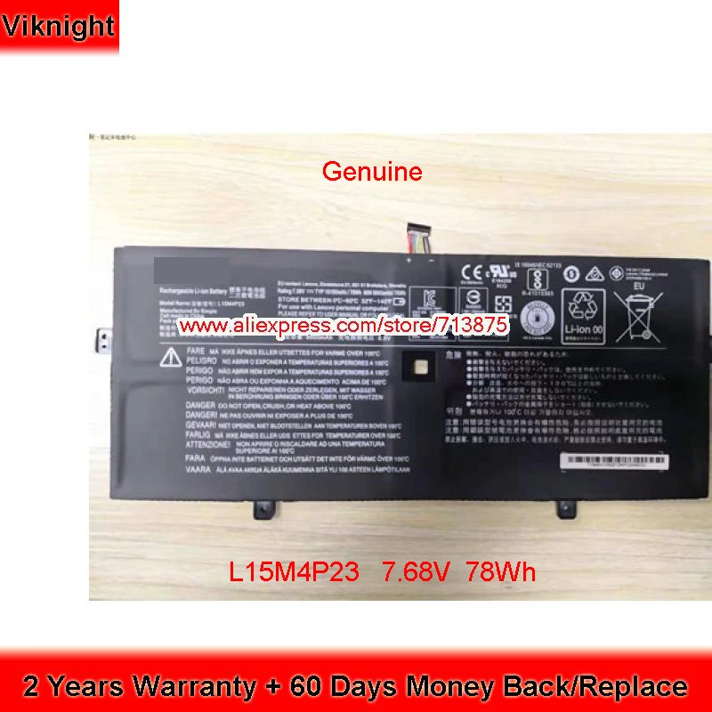 Оригинальный аккумулятор L15M4P23 7 68 в 78Wh L15M4P21 для Lenovo Yoga 910 13IKB 80VF YOGA 5 Pro512G 5B10L02190 5B10L22508