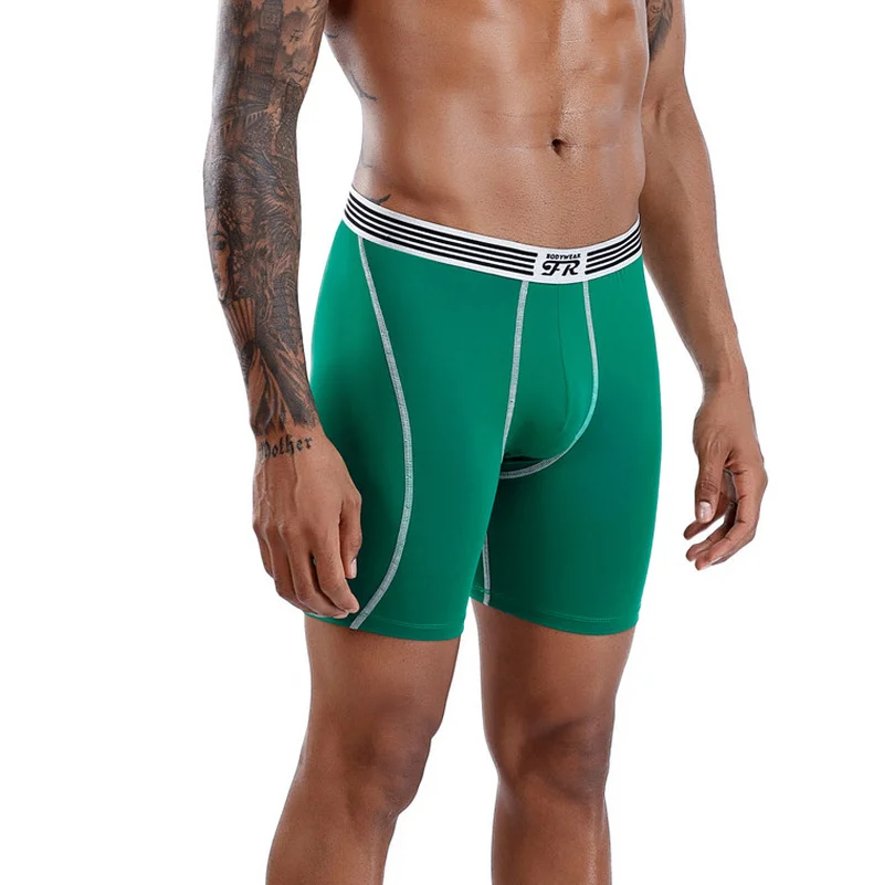 

Mens Underwear Boxers Fitness Sports Running Shorts Tight Elastic Boxer Shorts U-convex Pouch Underpants Swimwear Beachwear New