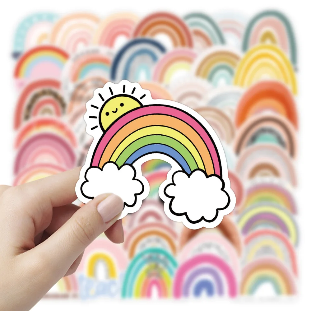 103050pcs rainbow bridge cartoon stickers for girl children toys on the laptop fridge phone luggage graffiti decals sticker free global shipping