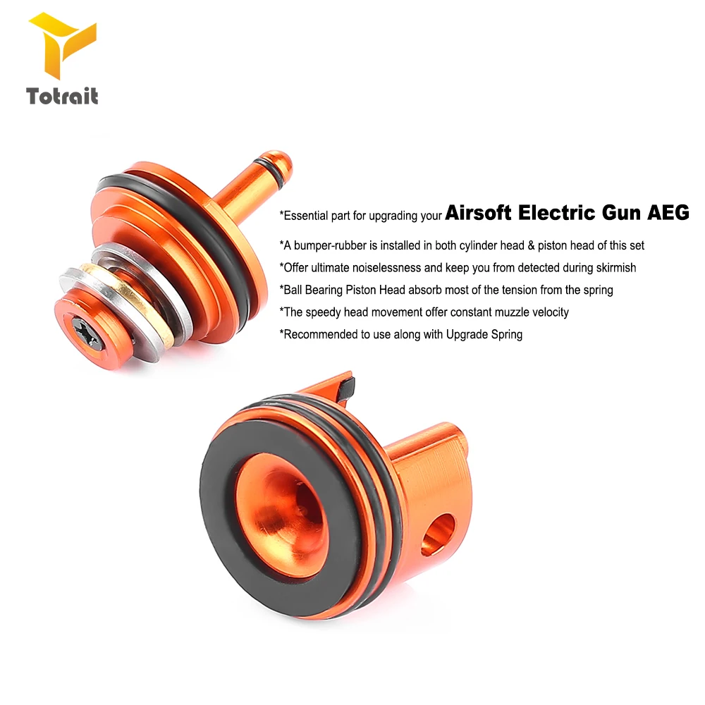 Комплект алюминиевых бесшумных подшипников для головки поршня цилиндра Airsoft AEG