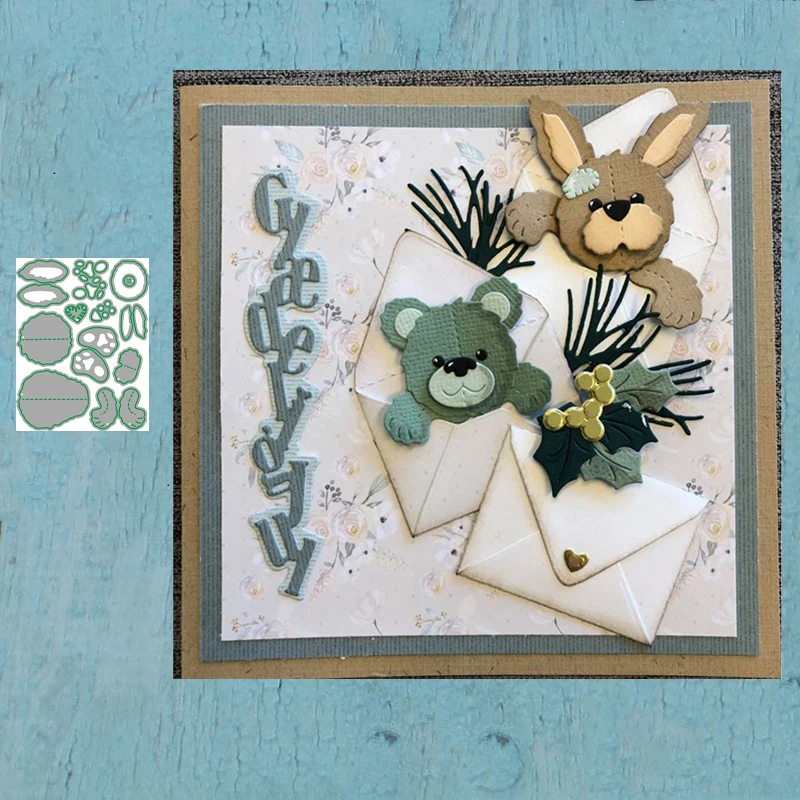 

LLove CCraft Metal cutting dies cut die mold rabbit Scrapbook paper craft knife mould blade punch stencils dies