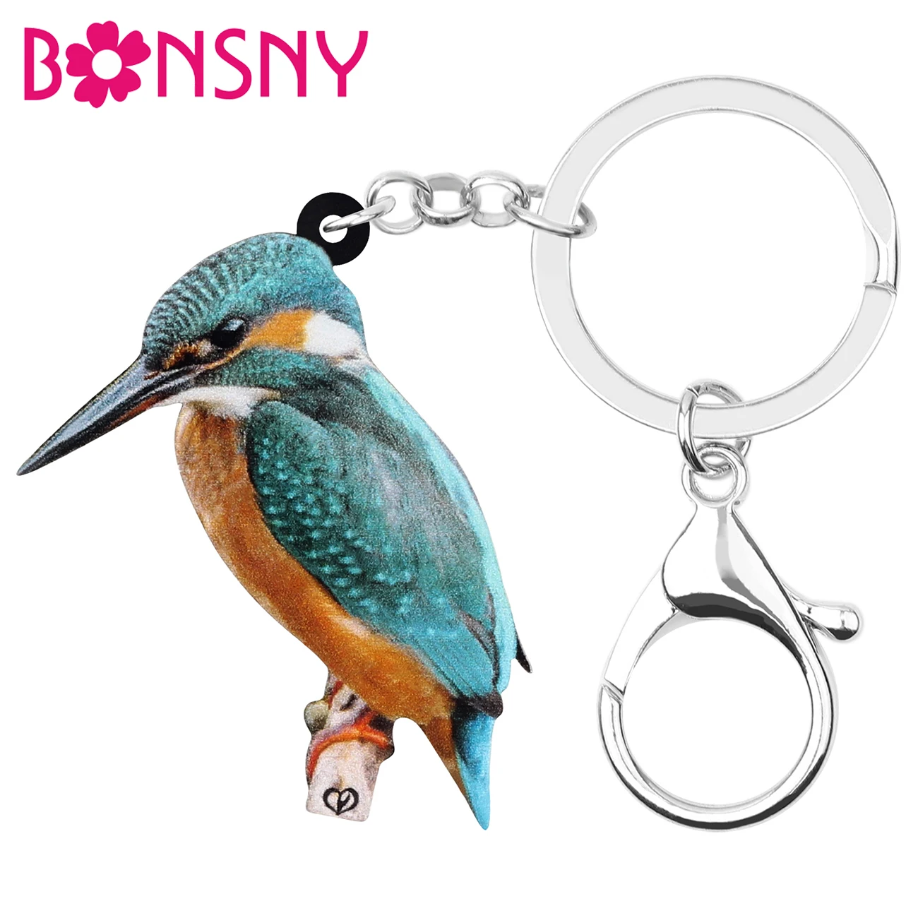 Bonsny акриловые милые брелоки kingfisher брелок для ключей кольцо ювелирные изделия