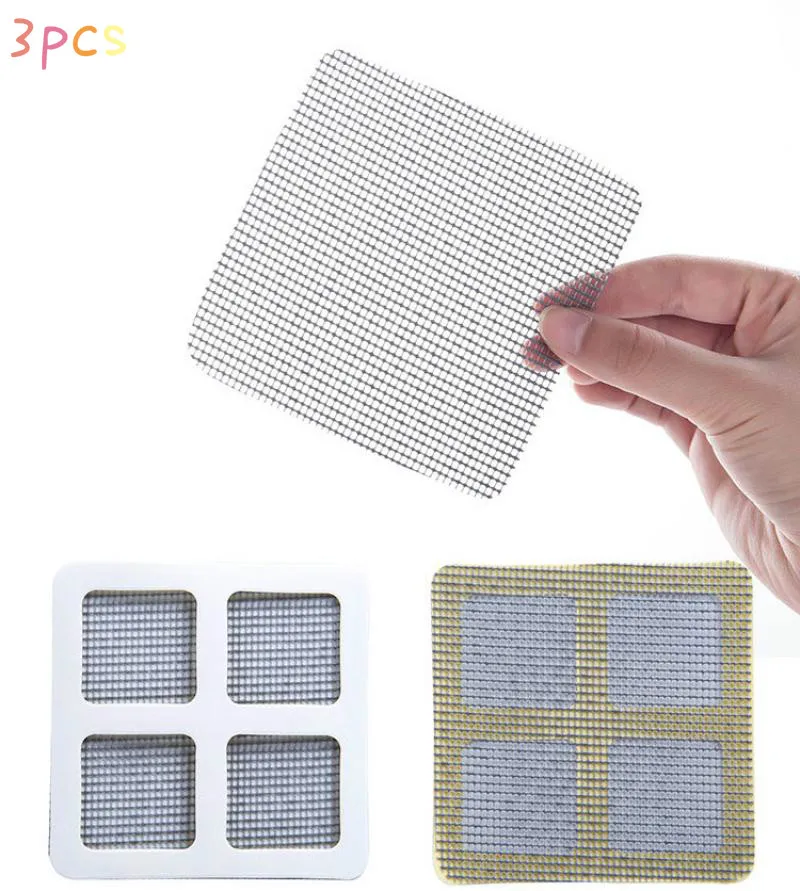 

3Pcs Durable Anti-Insect Fly Bug Door Window Mosquito Screen Net Repair Tape Patch Self Adhesive Repair Tape Window Repair Mesh