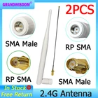 Антенна Grandwisdom 2,4G, 2 шт., 5 дБи, sma, wlan, Wi-Fi, 2,4 ГГц, pbx, iot модуль, маршрутизатор, сигнальный приемник, антенна с высоким коэффициентом усиления