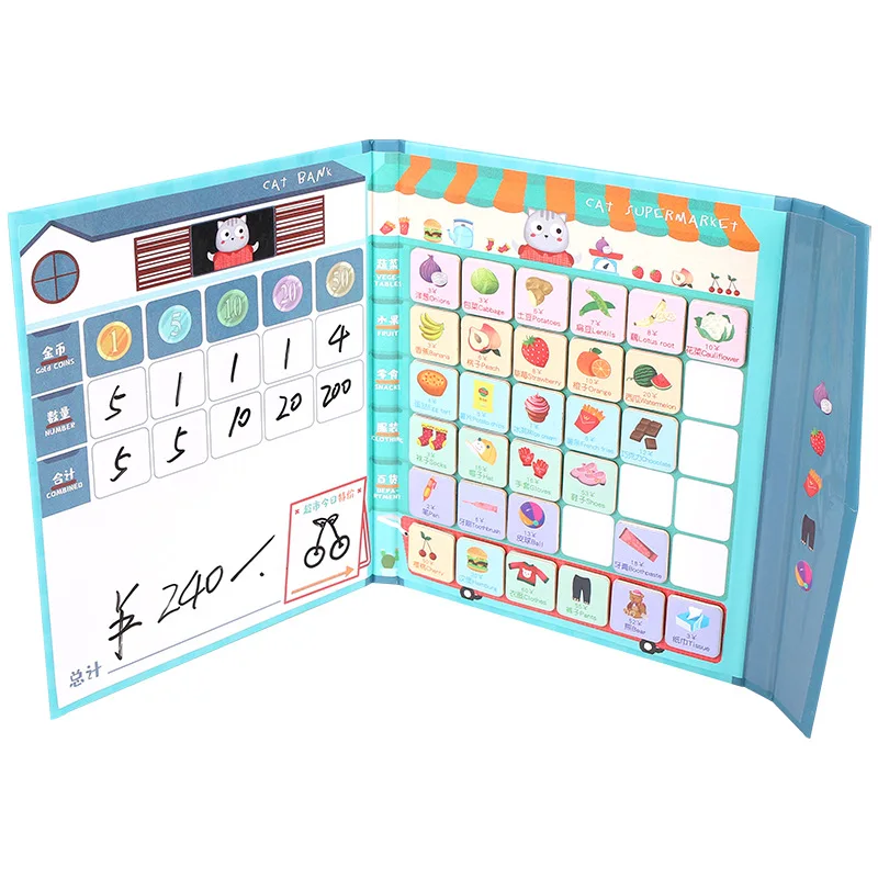 Список покупок для детей игра Монтессори Когнитивная классификация обучающая