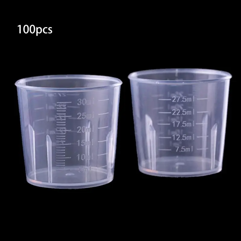 

100Pcs 30ML Epoxy Resin Plastic Measuring Cups Kit Resin Mold Jewelry Making