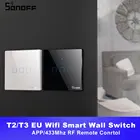 Itead SONOFF TX T2T3 EU умный Wifi настенный сенсорный выключатель света Умный дом 123 Gang 433 RFVoiceAPPсенсорное управление работа с Alexa работать с Алиса