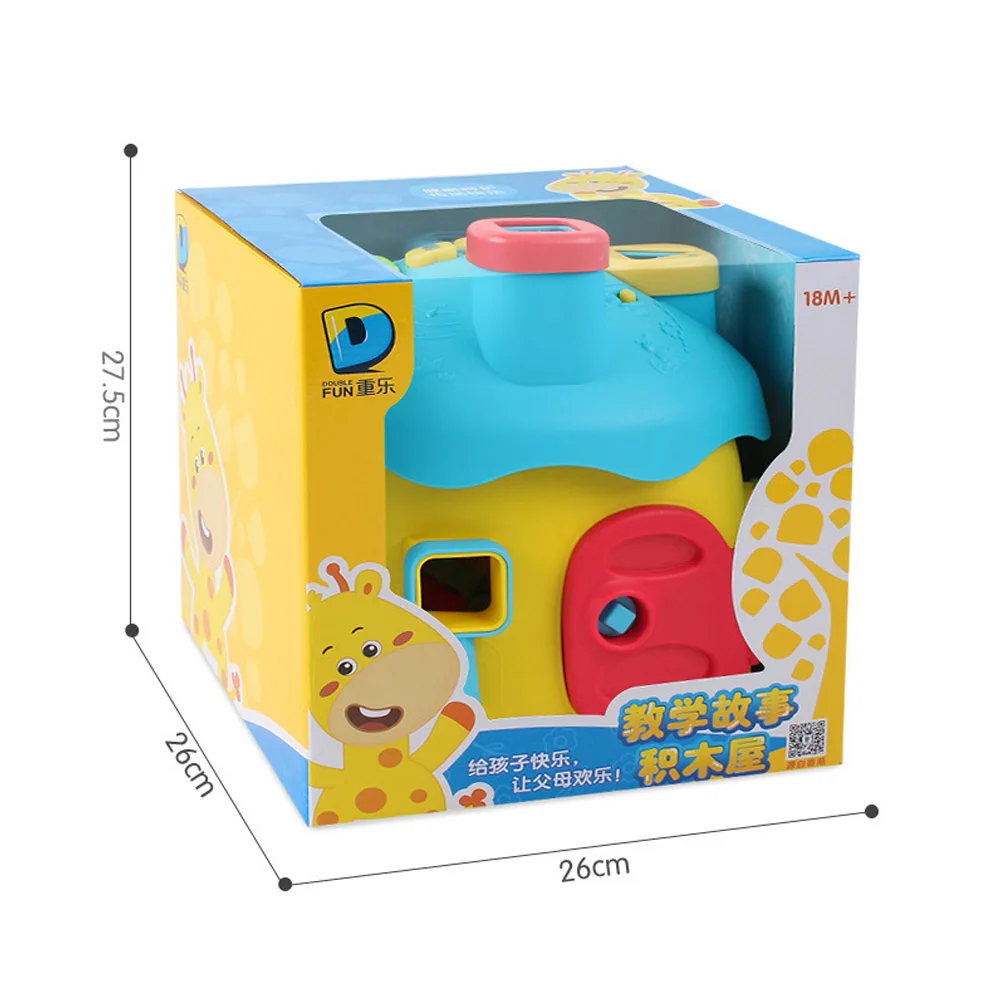 

Children's building blocks early childhood educational toys fun spell inserting blocks combination matching toys