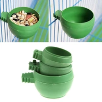 1pc mini bird parrot food water bowl feeder plastic pigeons birds cage sand cup feeding holder bird feeder