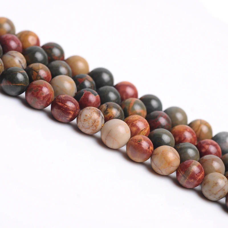 

Wholesale 4 6 8 10 12mm Natural Colorful Picasso loose stone jewelry Round strand Beads Natural agata Beads DIY bracelet Making