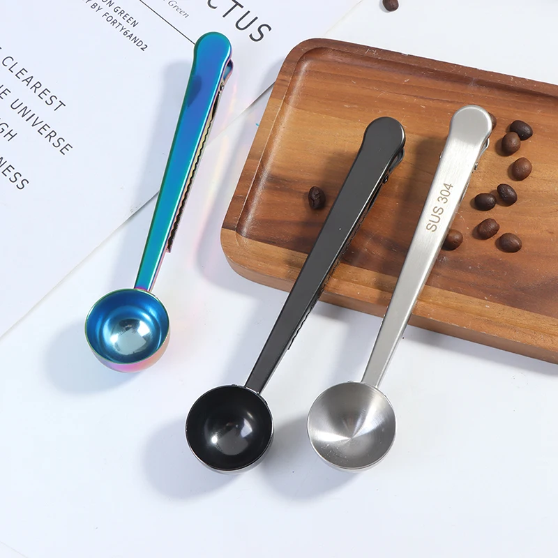 

Multifunction Kitchen Supplies Coffee Scoop With Clip Stainless Steel Tea Stainless Steel Coffee Accessories
