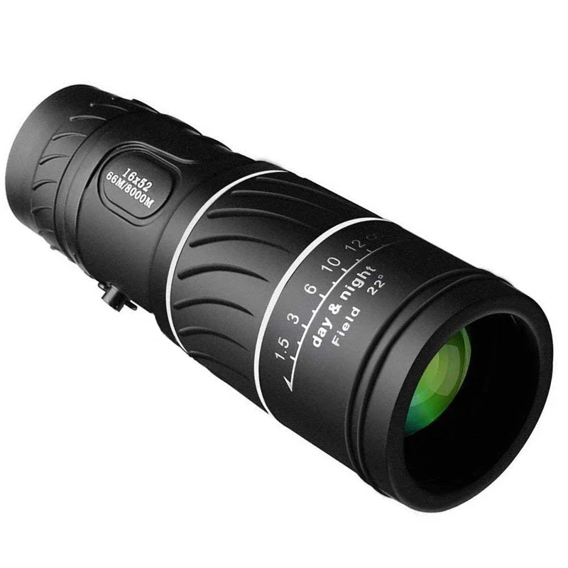 

Portable 16 X 52 High Over Binoculars Telescope Monocular 66 / 8000M Plastic Binoculars Outdoor Black Outdoor Sports Telescope