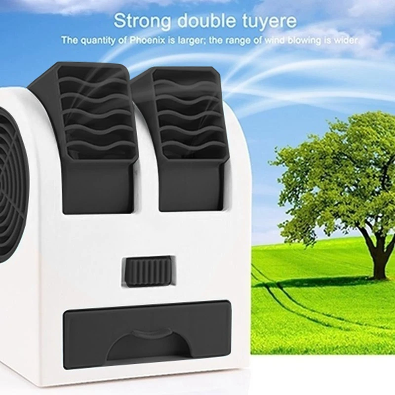Refrigerador de ar Portátil a Pilhas 3-em-1 do Umidificador do Ventilador do Condicionamento de ar para a Casa Mini Purificador Exterior Silencioso – Usb