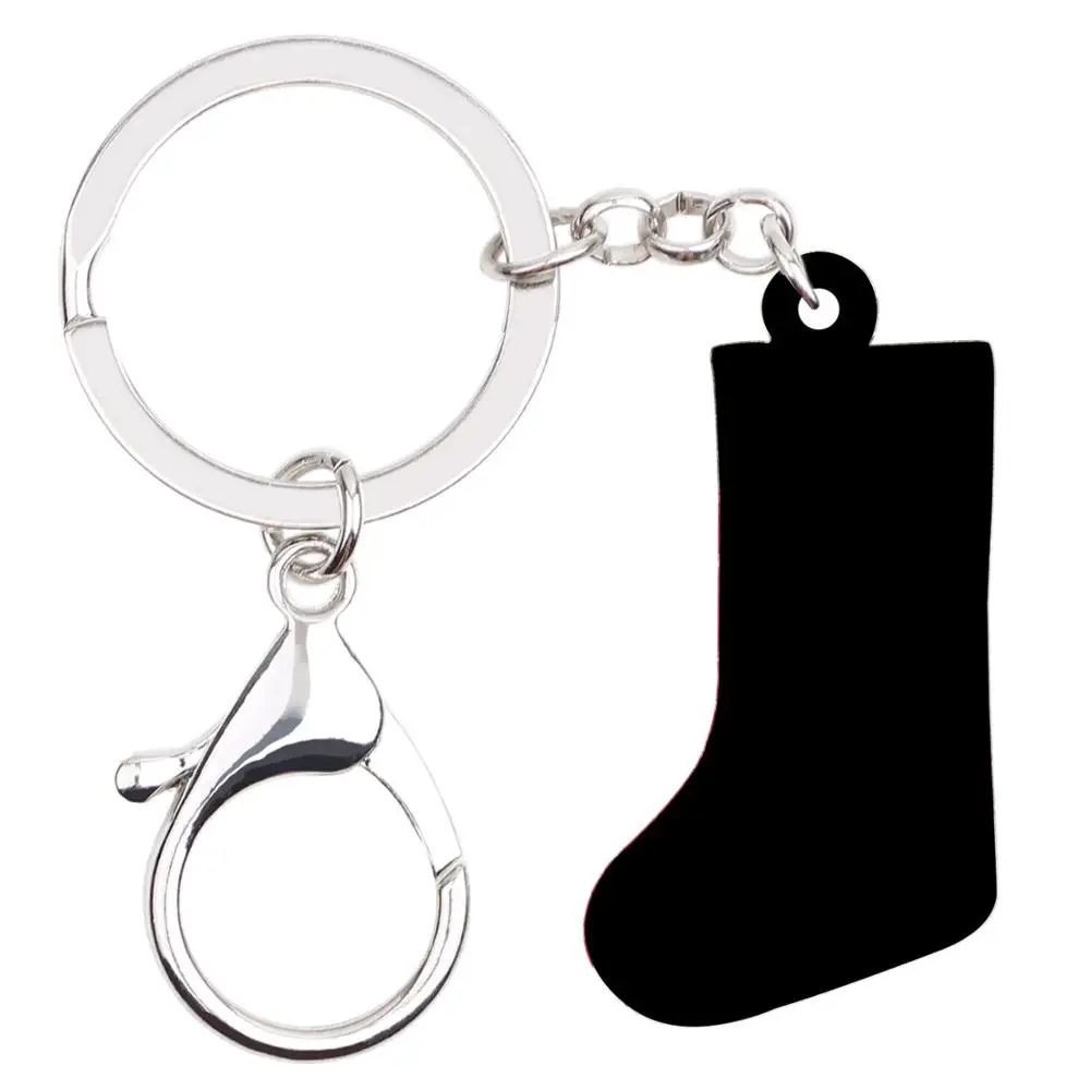 WEVENI акриловые рождественские брелки для ключей с изображением снеговика носков