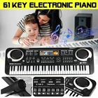 Профессиональное детское электронное пианино с 61 клавишами, цифровые музыкальные инструменты, игрушки, электрическое пианино, подарок для детей с микрофоном