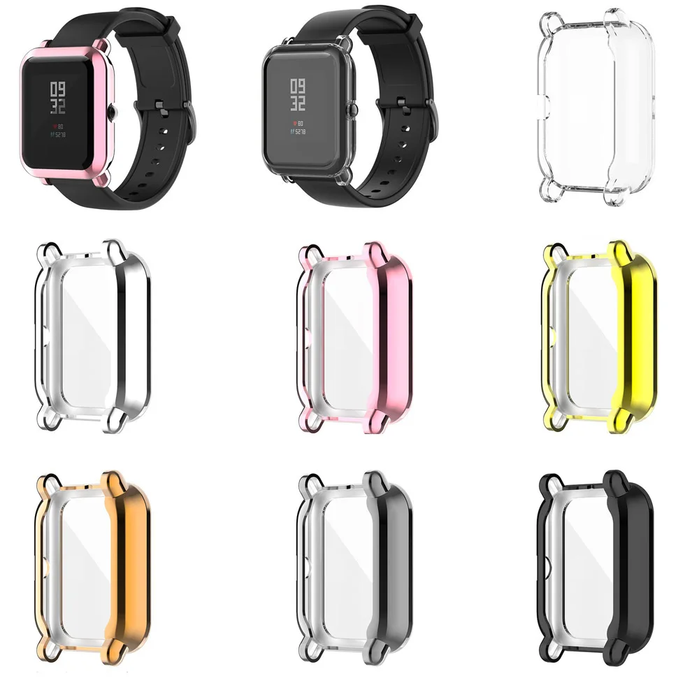 

Screen Protector Case For Amazfit GTS 2 Mini/Bip U Pro/Bip S/Bip Lite/Pop Pro Watch TPU Shockproof Cover Bumper Shell Protector